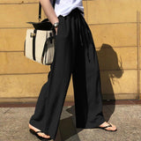 Pantalón ancho de mujer – Cintura alta – Corte fluido – Tejido suave y transpirable