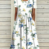 Renta - Vestido holgado con estampado floral