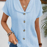 Vilja - Top con cuello y botones