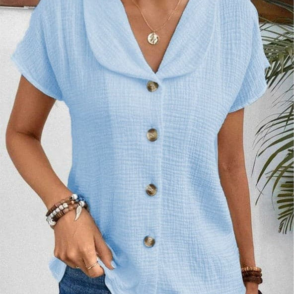 Vilja - Top con cuello y botones