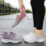 Zapatillas de running para mujer – Malla Flyknit – Ligeras y transpirables – Cordones deportivos