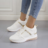 Zapatillas deportivas para mujer - Ligeras con detalles dorados - Diseño transpirable