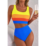 Bikini de mujer – Conjunto de dos piezas – Ajuste deportivo – Cintura alta – Tejido transpirable