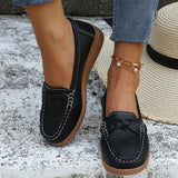 Mocasines de mujer – Confort sin cordones – Detalle de lazo – Suela antideslizante
