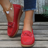 Mocasines de mujer – Confort sin cordones – Detalle de lazo – Suela antideslizante
