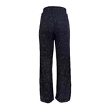 Pantalón ancho de mujer – Cintura alta – Acabado con lentejuelas – Cintura elástica