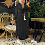 Vera - Elegante vestido vaquero con bolsillos en el pecho