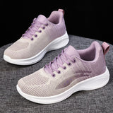 Zapatillas de running para mujer – Malla Flyknit – Ligeras y transpirables – Cordones deportivos