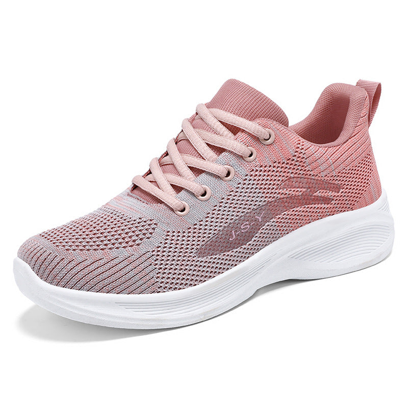 Zapatillas de running para mujer – Malla Flyknit – Ligeras y transpirables – Cordones deportivos