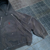 Sudadera con capucha de calle oscura de gran tamaño