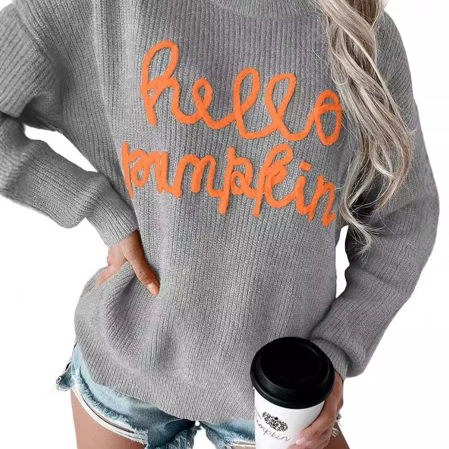 Suéter de mujer – Corte relajado – Punto de lana – Textura acanalada – Patrón de crochet
