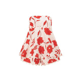 Conjunto de dos piezas para mujer: lino transpirable, corte holgado, estampado floral y detalles de encaje.