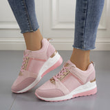 Zapatillas deportivas para mujer - Ligeras con detalles dorados - Diseño transpirable