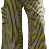 Pantalón ancho de mujer – Corte holgado – Rayas verticales – Tejido transpirable – Cintura con cordón ajustable