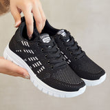 Zapatillas deportivas para mujer – Tejido de punto transpirable – Suela acolchada – Ajuste deportivo ligero
