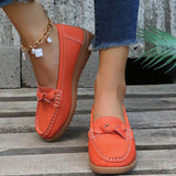 Mocasines de mujer – Confort sin cordones – Detalle de lazo – Suela antideslizante