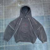Sudadera con capucha de calle oscura de gran tamaño