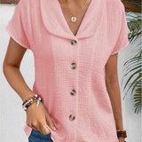Vilja - Top con cuello y botones