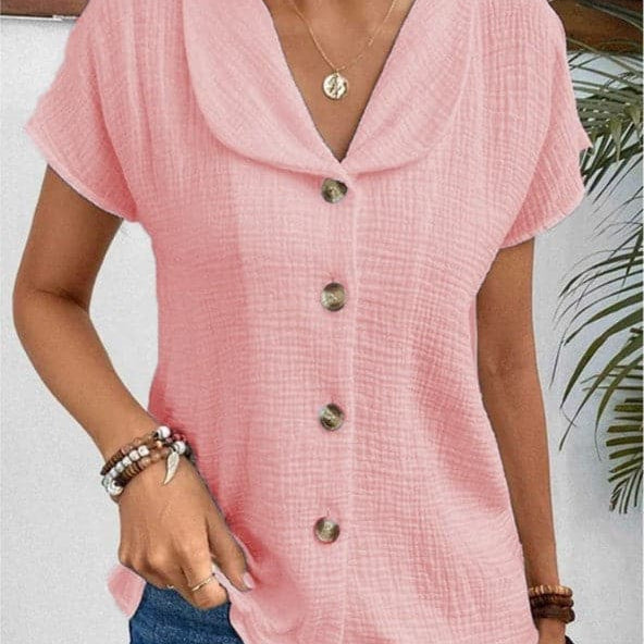 Vilja - Top con cuello y botones