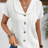 Vilja - Top con cuello y botones