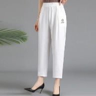Pantalones de mujer – Corte relajado – Cintura elástica – Bolsillos