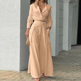 Conjunto de mujer: Pantalón ancho y cintura alta, blusa ajustada, tejido transpirable.
