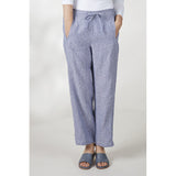 Pantalones de mujer – Corte relajado – Fibras naturales – Cintura con cordón – Largo completo