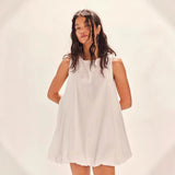 Minivestido para mujer – Algodón transpirable – Sin mangas – Espalda abierta – Corte holgado
