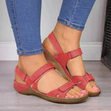 Sandalias de mujer – Suela de plataforma – Punta abierta – Tiras ajustables y cómodas