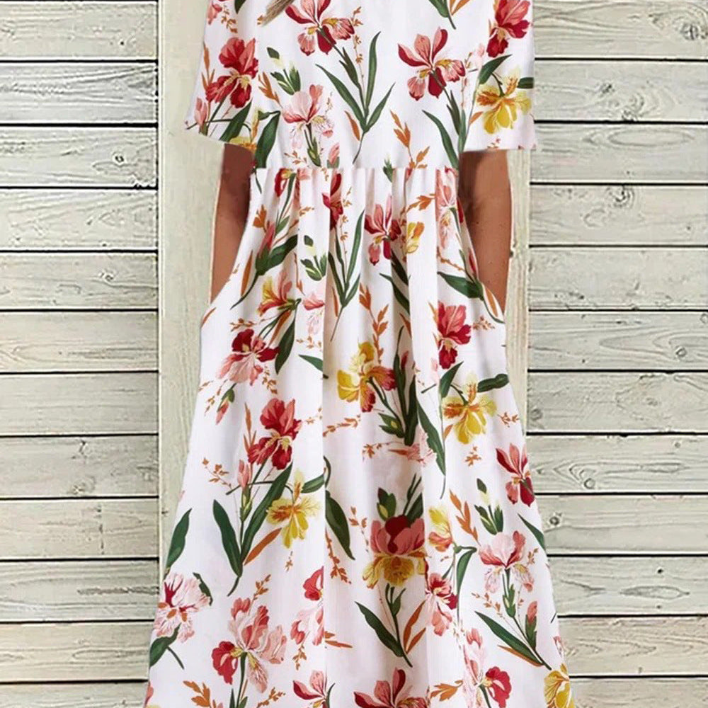 Renta - Vestido holgado con estampado floral
