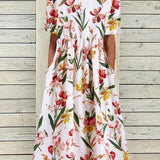 Renta - Vestido holgado con estampado floral