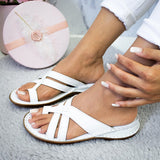 Sandalias de mujer – Punta abierta – Suela plana – Cómodas tiras cruzadas