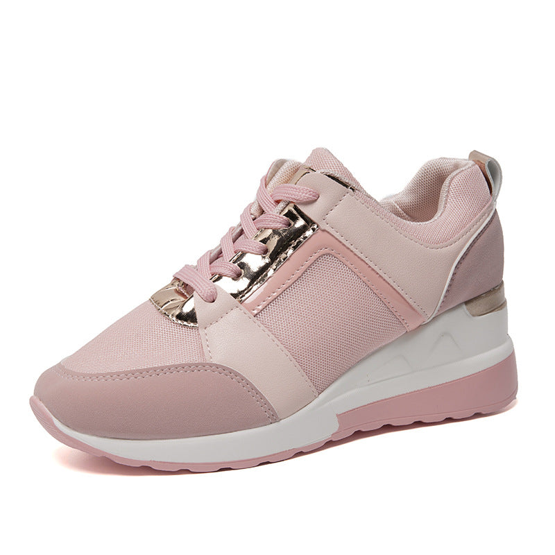 Zapatillas deportivas para mujer - Ligeras con detalles dorados - Diseño transpirable