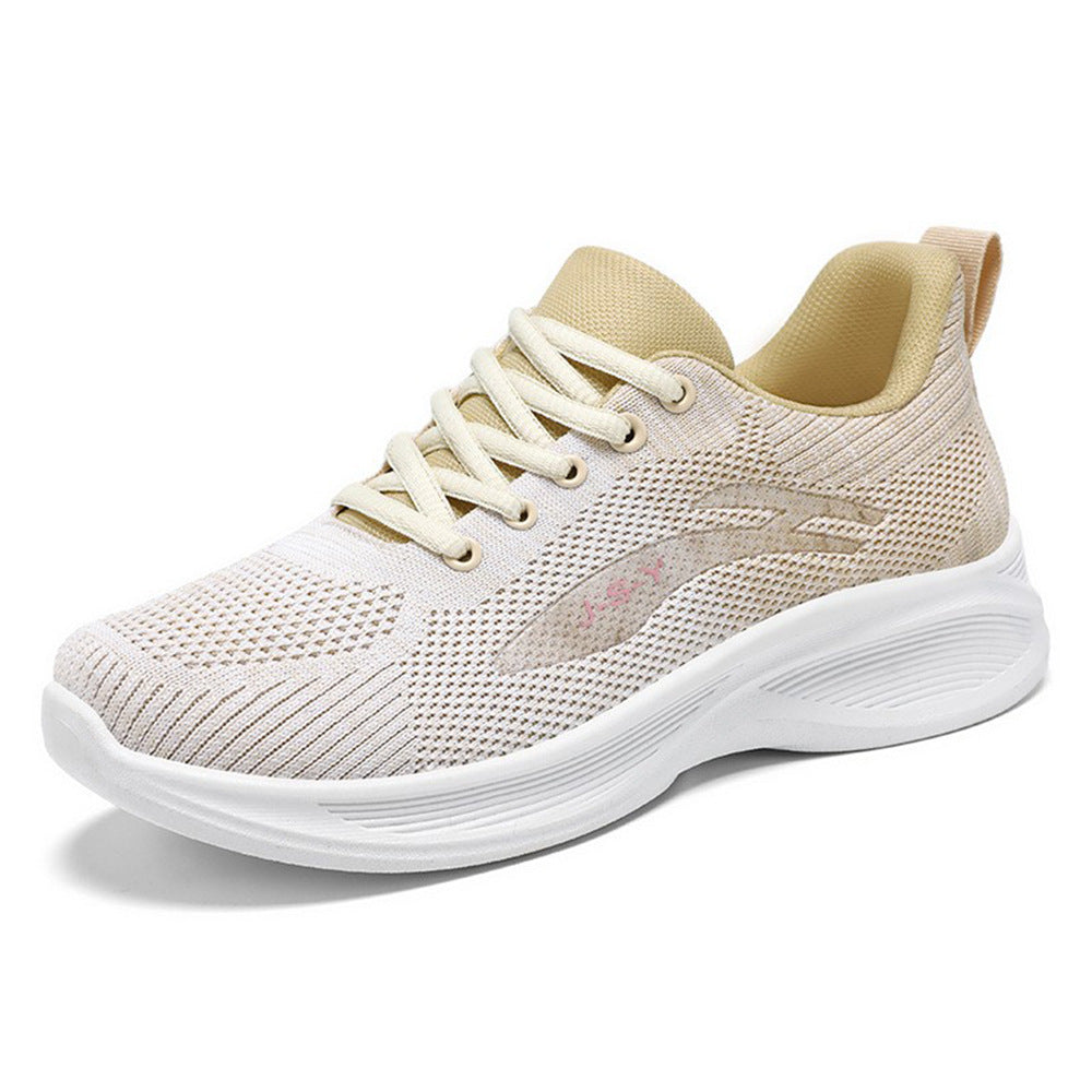 Zapatillas de running para mujer – Malla Flyknit – Ligeras y transpirables – Cordones deportivos