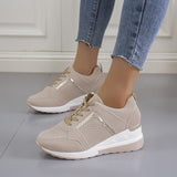 Zapatillas deportivas para mujer - Ligeras con detalles dorados - Diseño transpirable