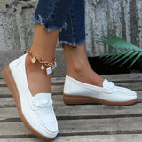 Mocasines de mujer – Confort sin cordones – Detalle de lazo – Suela antideslizante