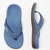 Sandalias planas para mujer – Estilo chancla – Plantilla ortopédica – Hebillas ajustables