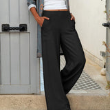 Pantalón ancho de mujer – Corte holgado – Cintura elástica – Tejido transpirable y fluido