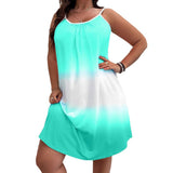 Vestido de verano sin mangas con degradado para mujer - Corte relajado
