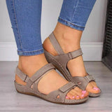 Sandalias de mujer – Suela de plataforma – Punta abierta – Tiras ajustables y cómodas
