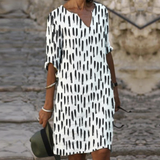 Rosa - Vestido de diseño moderno con estampado elegante