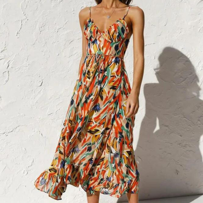Vestido de algodón de verano: colorido, cómodo y transpirable.