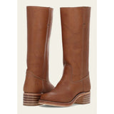 Botas altas de mujer – Piel lisa – Corte estructurado – Punta redonda – Tacón bajo