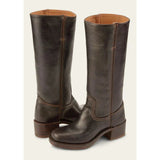 Botas altas de mujer – Piel lisa – Corte estructurado – Punta redonda – Tacón bajo