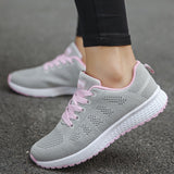 Zapatillas deportivas para mujer – Malla transpirable – Sujeción óptima – Cierre con cordones antideslizante