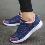 Zapatillas deportivas para mujer – Malla transpirable – Sujeción óptima – Cierre con cordones antideslizante