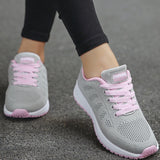 Zapatillas deportivas para mujer – Malla transpirable – Sujeción óptima – Cierre con cordones antideslizante