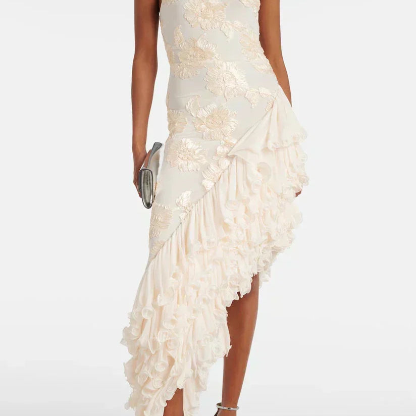 Karen - Maxi vestido con aplicaciones florales
