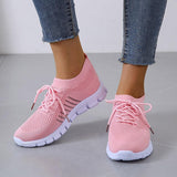 Zapatillas deportivas para mujer - Tejido de punto transpirable - Ligeras y cómodas - Suela acolchada