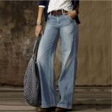 Pantalones anchos para mujer – Corte holgado – Largo hasta el tobillo – Tejido transpirable estructurado